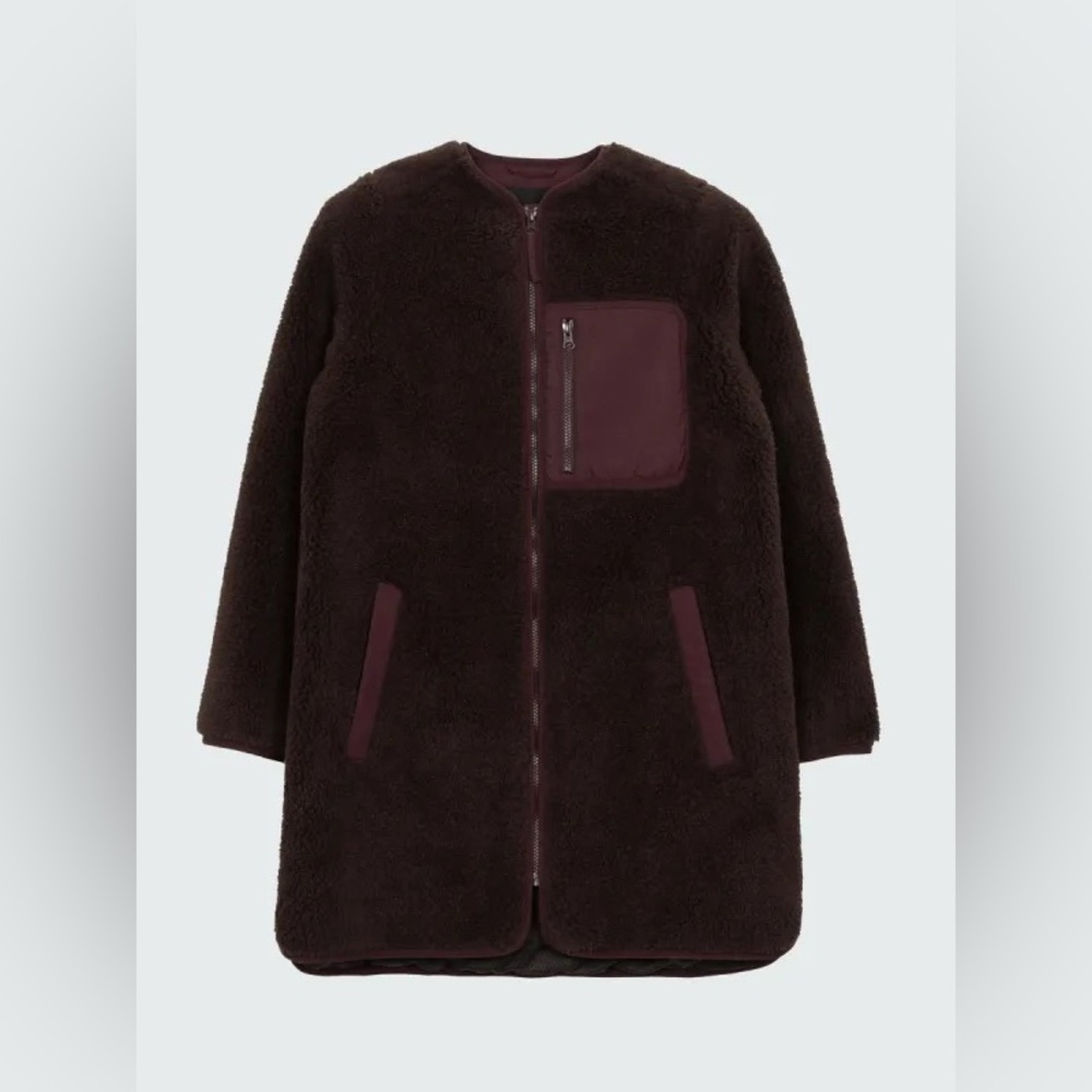Finisterre Women's Orsik Fleece
Longline Jacket in Seal Brown